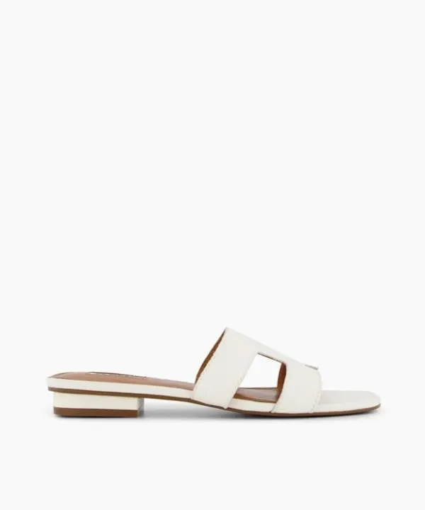 Dune London Flat Sandals Loupe White Wide Fit Smart Slider Sandals Dune London White 8211 Women Dune London Flat Sandals Loupe White Wide Fit Smart Slider Sandals Dune London White 8211 Women