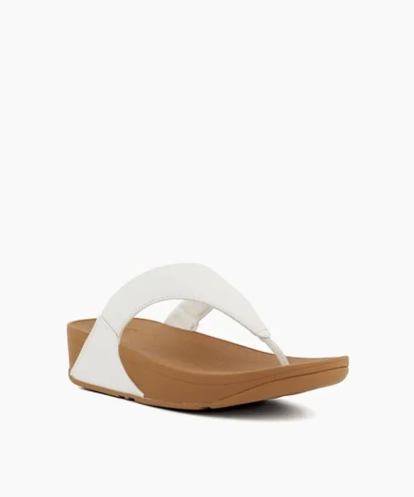 Dune London Flat Sandals Lulu 2 White ToePost Leather LowWedge Sandals Dune London White 8211 Women