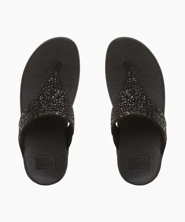 Dune London Flat Sandals Lulu Glitter Black Glitter Toe Post Sandals Dune London Black 8211 Women