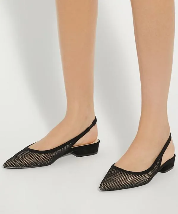 Dune London Flat Shoes Connolly Black Slingback Mesh Shoes Dune London Black 8211 Women