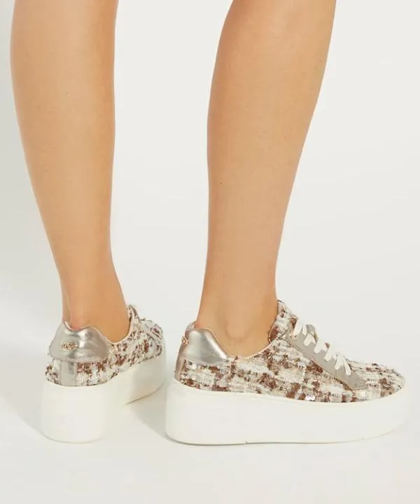 Dune London Flat Shoes Episode Beige Textured Sequin Lace Up Flatform Trainers Dune London Neutral 8211 Women Dune London Flat Shoes Episode Beige Textured Sequin Lace Up Flatform Trainers Dune London Neutral 8211 Women