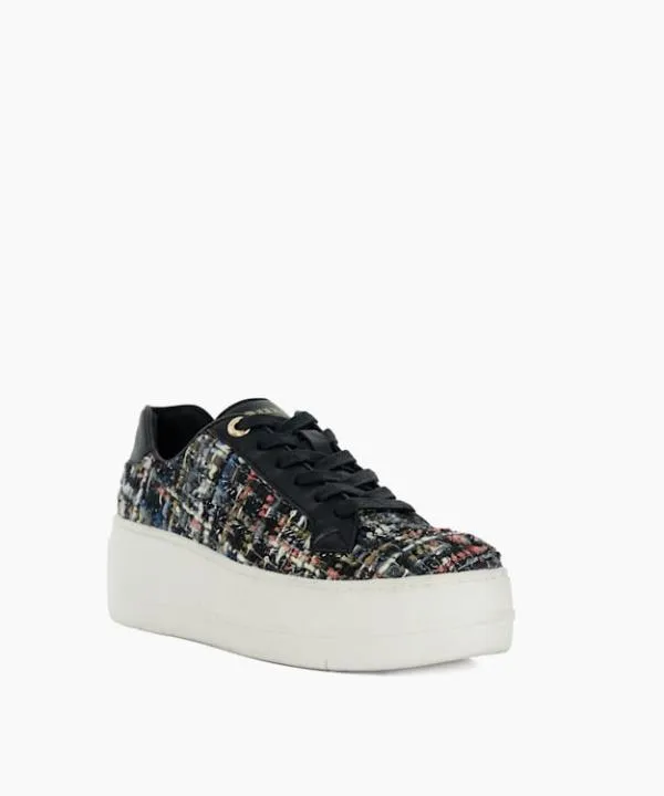 Dune London Flat Shoes Episode Black Lace Up Flatform Trainers Dune London Black Fabric 8211 Women Dune London Flat Shoes Episode Black Lace Up Flatform Trainers Dune London Black Fabric 8211 Women