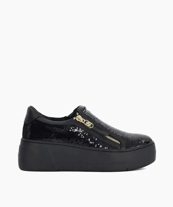 Dune London Flat Shoes Episodic Black Sequin Side Zip Chunky Flatform Trainers Dune London Black Synthetic 8211 Women Dune London Flat Shoes Episodic Black Sequin Side Zip Chunky Flatform Trainers Dune London Black Synthetic 8211 Women