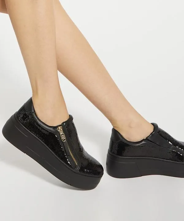 Dune London Flat Shoes Episodic Black Sequin Side Zip Chunky Flatform Trainers Dune London Black Synthetic 8211 Women Dune London Flat Shoes Episodic Black Sequin Side Zip Chunky Flatform Trainers Dune London Black Synthetic 8211 Women