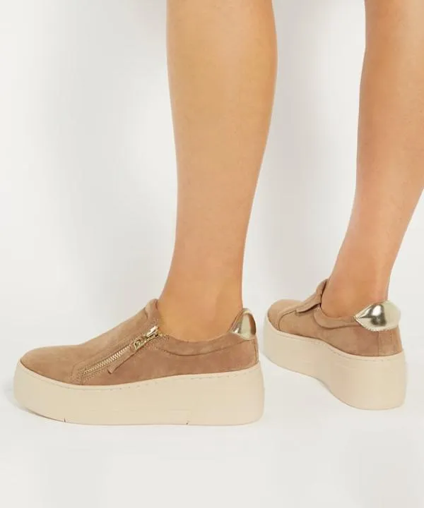 Dune London Flat Shoes Episodic Caramel Suede Side Zip Chunky Flatform Trainers Dune London Brown 8211 Women Dune London Flat Shoes Episodic Caramel Suede Side Zip Chunky Flatform Trainers Dune London Brown 8211 Women