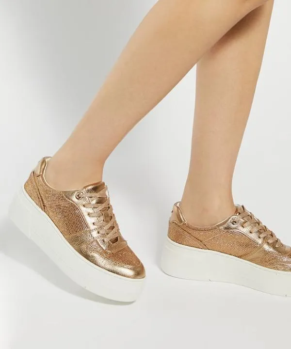 Dune London Flat Shoes Evangelyn Bronze Lace Up Chunky Flatform Trainers Dune London Metallic 8211 Women Dune London Flat Shoes Evangelyn Bronze Lace Up Chunky Flatform Trainers Dune London Metallic 8211 Women