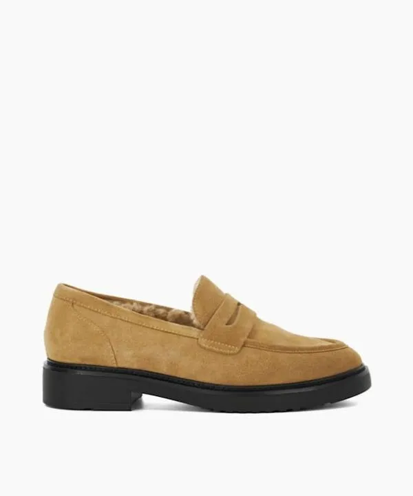 Dune London Flat Shoes Garfeld Tan Faux Fur Lined Loafers Dune London Brown 8211 Women Dune London Flat Shoes Garfeld Tan Faux Fur Lined Loafers Dune London Brown 8211 Women