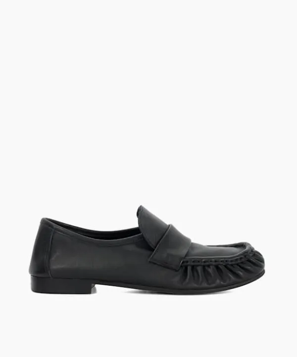 Dune London Flat Shoes Gemi Black Gathered Detail Loafers Dune London Black 8211 Women Dune London Flat Shoes Gemi Black Gathered Detail Loafers Dune London Black 8211 Women