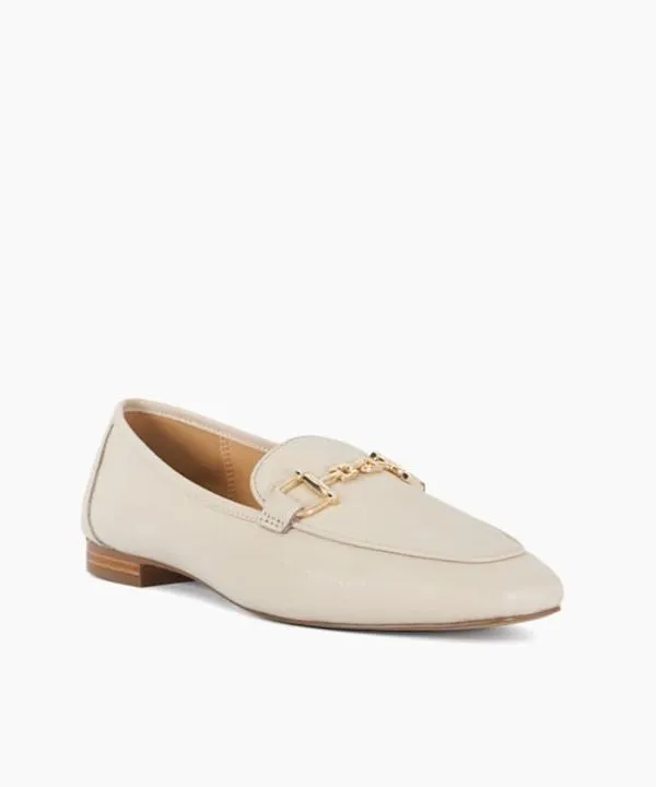 Dune London Flat Shoes Glair Ecru Snaffle Trim Loafers Dune London Neutral 8211 Women
