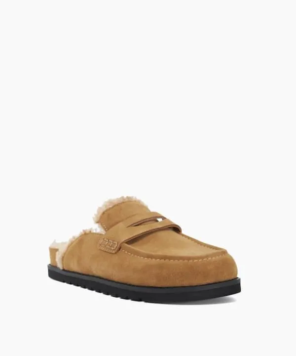 Dune London Flat Shoes Goldy Sand Faux Shearling Lined Backless Mule Suede Loafers Dune London Neutral 8211 Women Dune London Flat Shoes Goldy Sand Faux Shearling Lined Backless Mule Suede Loafers Dune London Neutral 8211 Women