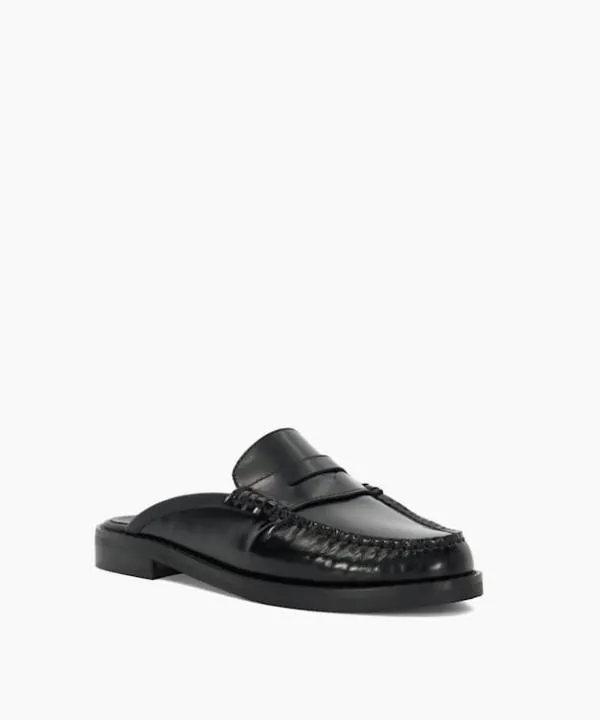 Dune London Flat Shoes Goya Black Snaffle Trim Backless Loafers Dune London Black 8211 Women Dune London Flat Shoes Goya Black Snaffle Trim Backless Loafers Dune London Black 8211 Women