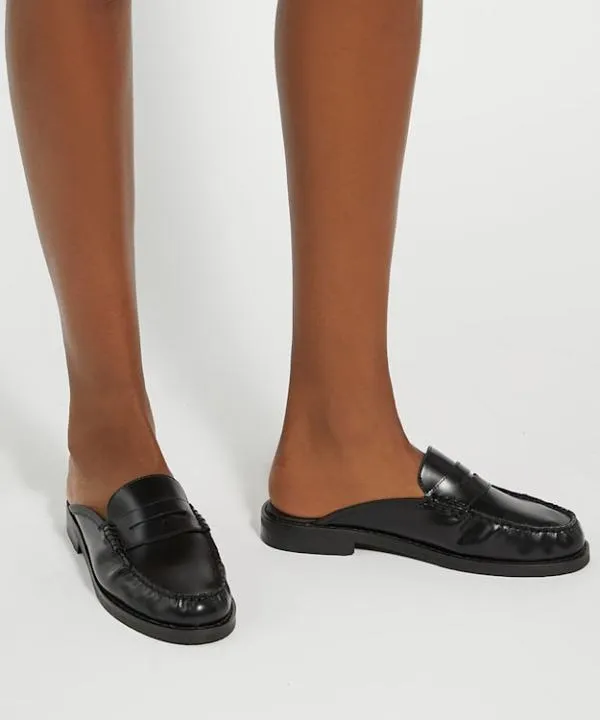 Dune London Flat Shoes Goya Black Snaffle Trim Backless Loafers Dune London Black 8211 Women Dune London Flat Shoes Goya Black Snaffle Trim Backless Loafers Dune London Black 8211 Women