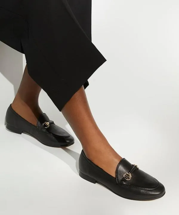 Dune London Flat Shoes Grandeur Black MetalTrimSnaffle Loafers Dune London Black Leather 8211 Women Dune London Flat Shoes Grandeur Black MetalTrimSnaffle Loafers Dune London Black Leather 8211 Women