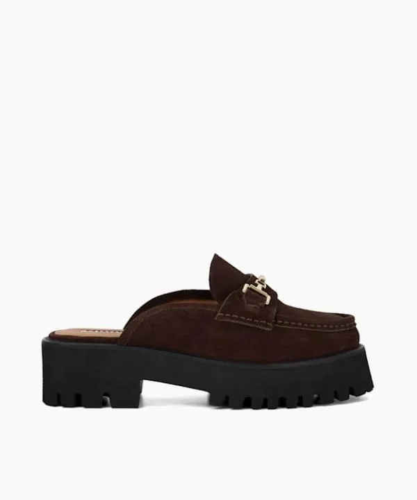 Dune London Flat Shoes Gridlock Brown Chunky Branded Snaffle Trim Backless Loafer Dune London Brown 8211 Women Dune London Flat Shoes Gridlock Brown Chunky Branded Snaffle Trim Backless Loafer Dune London Brown 8211 Women