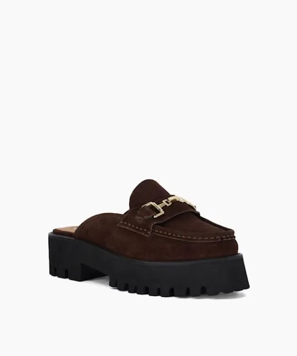 Dune London Flat Shoes Gridlock Brown Chunky Branded Snaffle Trim Backless Loafer Dune London Brown 8211 Women Dune London Flat Shoes Gridlock Brown Chunky Branded Snaffle Trim Backless Loafer Dune London Brown 8211 Women