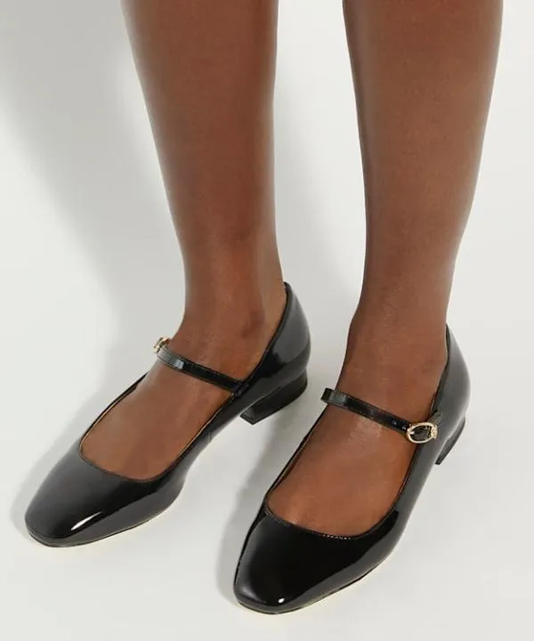Dune London Flat Shoes Habbs Black Patent Low Heel Mary Janes Dune London Black 8211 Women