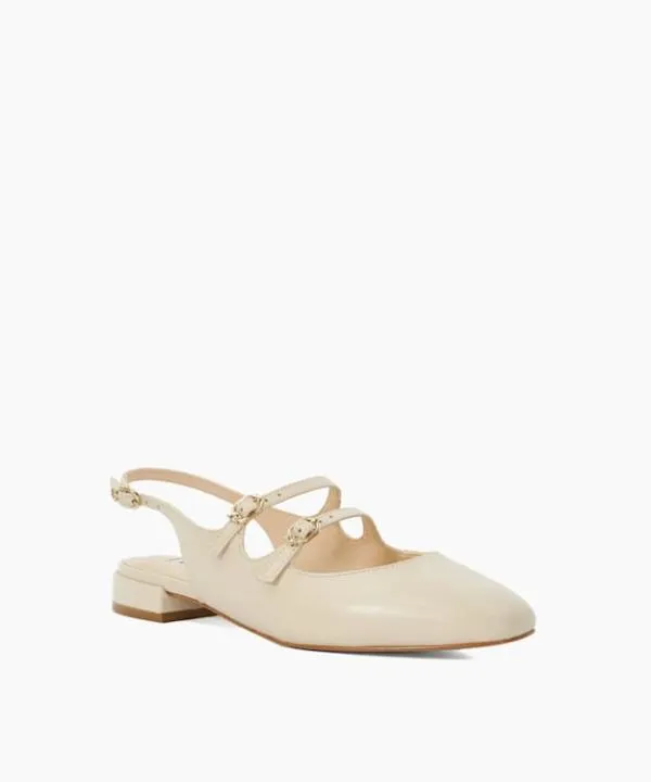 Dune London Flat Shoes Haily Ecru Double Strap Mary Jane Dune London Neutral 8211 Women