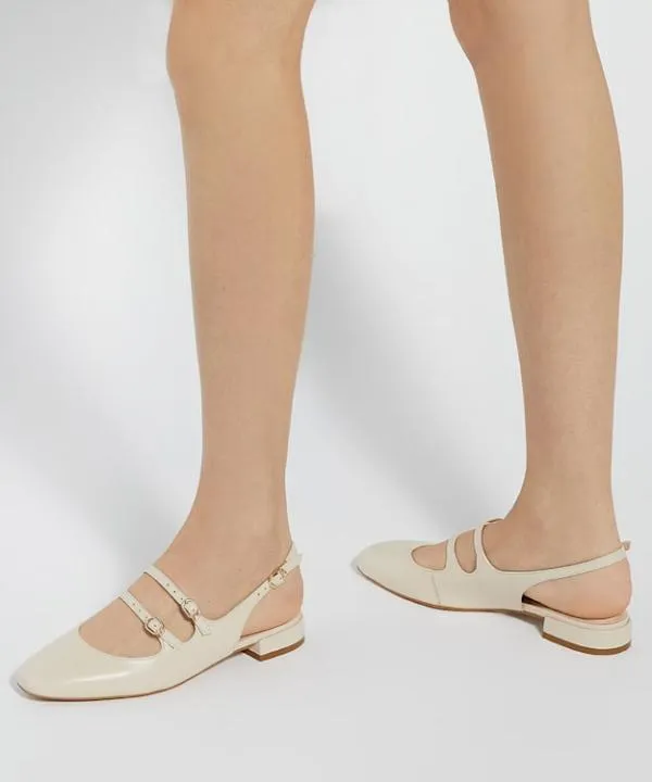 Dune London Flat Shoes Haily Ecru Double Strap Mary Jane Dune London Neutral 8211 Women