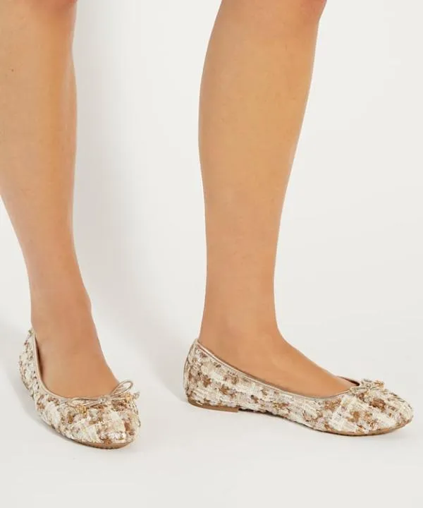 Dune London Flat Shoes Hallo Beige CharmDetail Ballet Shoes Dune London Neutral 8211 Women