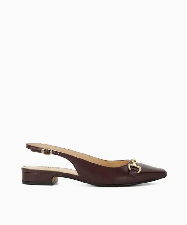 Dune London Flat Shoes Hopewell Dark Red Branded Snaffle Trim Slingback Flats Dune London Red 8211 Women Dune London Flat Shoes Hopewell Dark Red Branded Snaffle Trim Slingback Flats Dune London Red 8211 Women