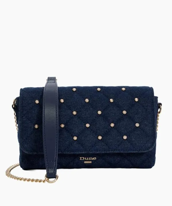 Dune London Handbags Besto Blue Pearl Embellished Denim Shoulder Bag Dune London Blue 8211 Women Dune London Handbags Besto Blue Pearl Embellished Denim Shoulder Bag Dune London Blue 8211 Women