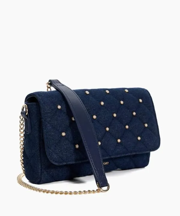 Dune London Handbags Besto Blue Pearl Embellished Denim Shoulder Bag Dune London Blue 8211 Women Dune London Handbags Besto Blue Pearl Embellished Denim Shoulder Bag Dune London Blue 8211 Women