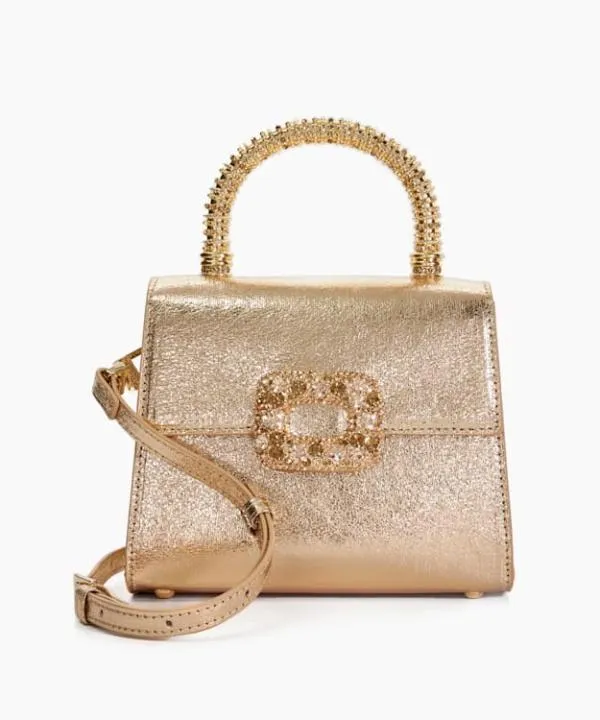 Dune London Handbags Bolenna Rose Gold Brooch Detail Top Handle Bag Dune London Metallic 8211 Women