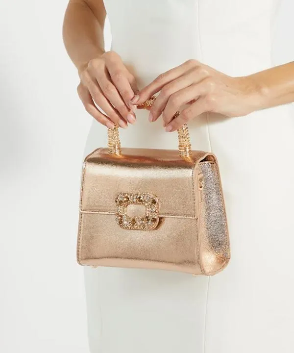 Dune London Handbags Bolenna Rose Gold Brooch Detail Top Handle Bag Dune London Metallic 8211 Women Dune London Handbags Bolenna Rose Gold Brooch Detail Top Handle Bag Dune London Metallic 8211 Women