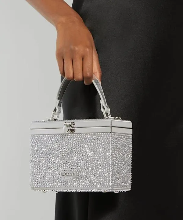 Dune London Handbags Brazil Silver Diamante Detail Grab Handle Clutch Bag Dune London Metallic 8211 Women Dune London Handbags Brazil Silver Diamante Detail Grab Handle Clutch Bag Dune London Metallic 8211 Women