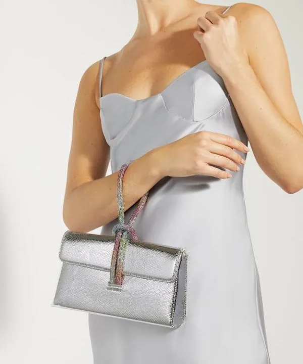 Dune London Handbags Brynie Silver DiamanteLoopHandle Grab Bag Dune London Metallic 8211 Women