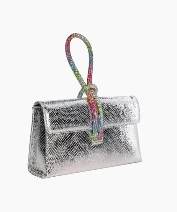 Dune London Handbags Brynie Silver DiamanteLoopHandle Grab Bag Dune London Metallic 8211 Women