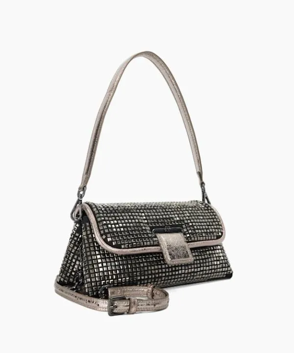 Dune London Handbags Chelsea Pewter Premium Collection Leather Shoulder Bag Dune London Metallic 8211 Women