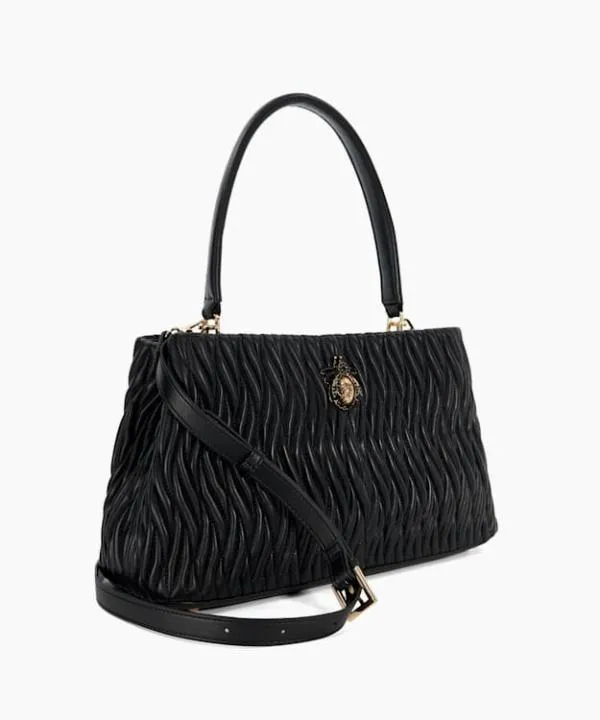 Dune London Handbags Darla Black Leather Quilted Dune Bug Embellished Shoulder Bag Dune London Black 8211 Women