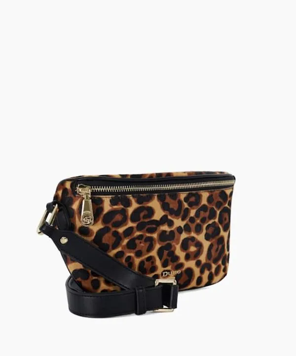 Dune London Handbags Dent Leopard Leopard Print Small Curved Crossbody Bag Dune London Animal 8211 Women