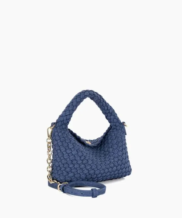 Dune London Handbags Dinkydeliberate Blue Small Woven Shoulder Bag Dune London Blue 8211 Women