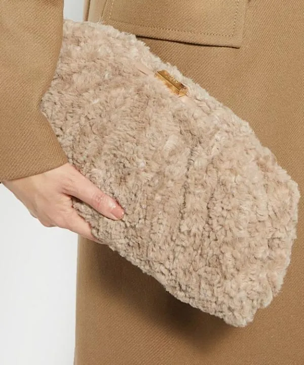 Dune London Handbags Drapery Camel Oversized Faux Fur Handheld Clutch Dune London Brown 8211 Women Dune London Handbags Drapery Camel Oversized Faux Fur Handheld Clutch Dune London Brown 8211 Women
