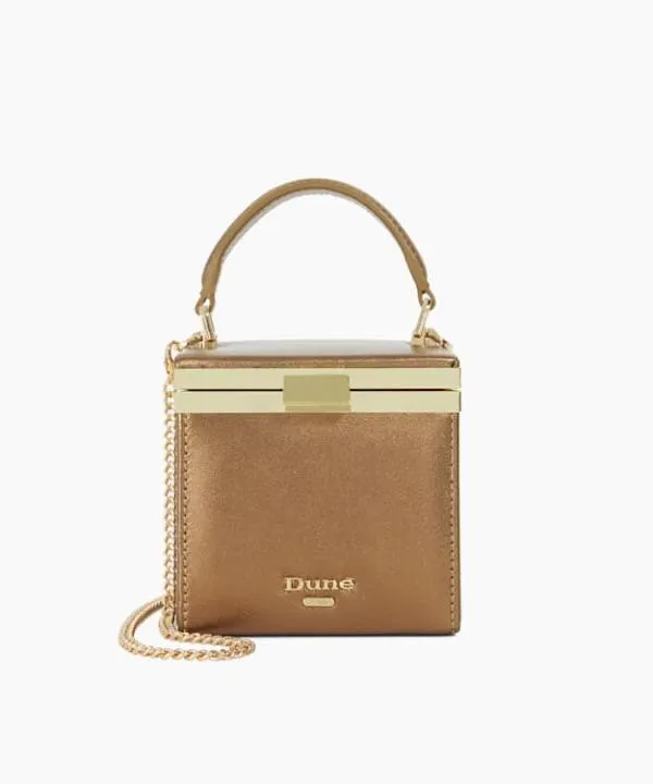 Dune London Handbags Everlong Bronze Structured Evening Micro Box Bag Dune London Metallic 8211 Women Dune London Handbags Everlong Bronze Structured Evening Micro Box Bag Dune London Metallic 8211 Women