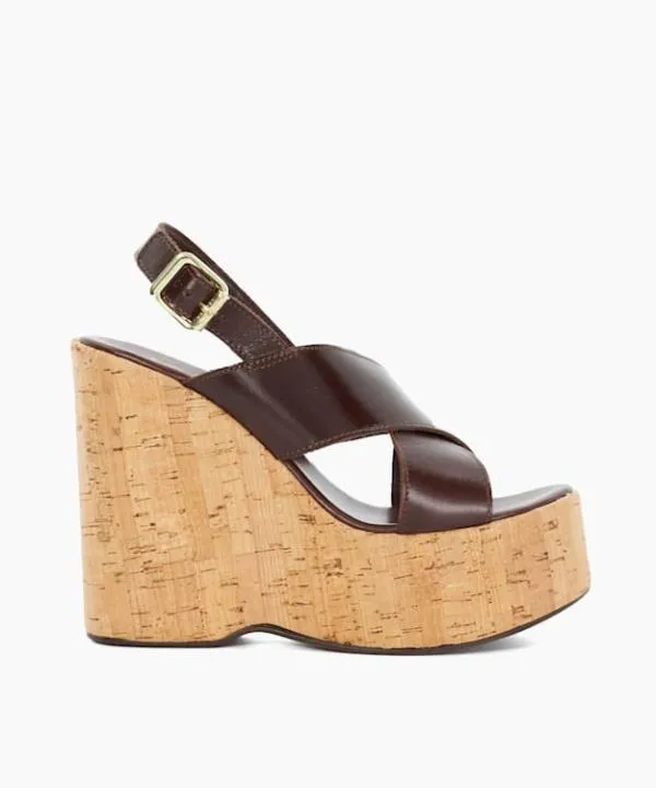 Dune London Heeled Sandals Kaiden Brown Leather Wedge Heel Sandals Dune London Brown 8211 Women Dune London Heeled Sandals Kaiden Brown Leather Wedge Heel Sandals Dune London Brown 8211 Women