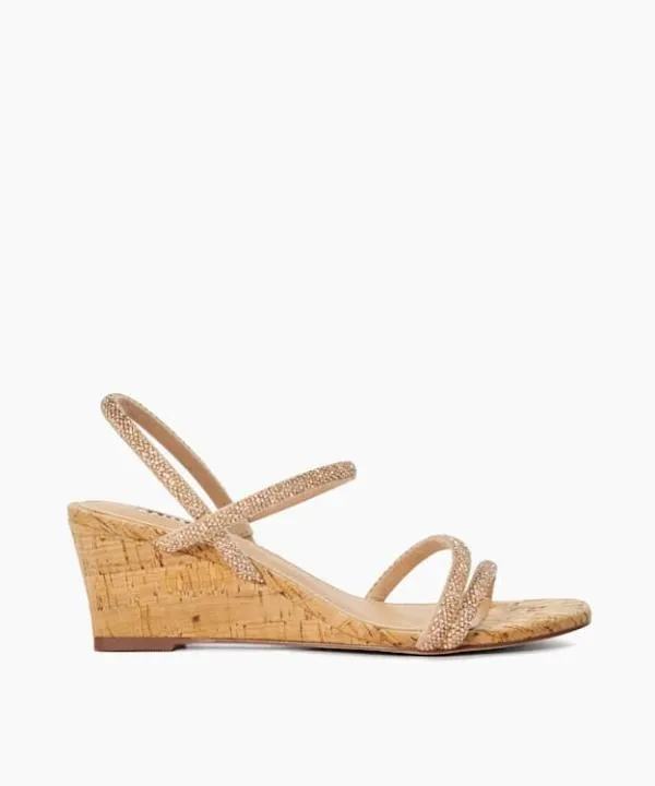 Dune London Heeled Sandals Kalia Blush Embellished Strap Cork Wedge Sandals Dune London Pink 8211 Women Dune London Heeled Sandals Kalia Blush Embellished Strap Cork Wedge Sandals Dune London Pink 8211 Women