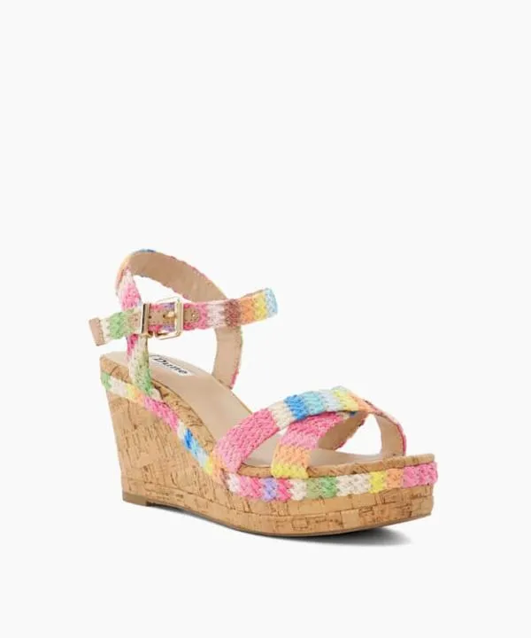 Dune London Heeled Sandals Kelisa Multi BraidedCrossStrap CorkWedge Sandals Dune London Multi 8211 Women Dune London Heeled Sandals Kelisa Multi BraidedCrossStrap CorkWedge Sandals Dune London Multi 8211 Women
