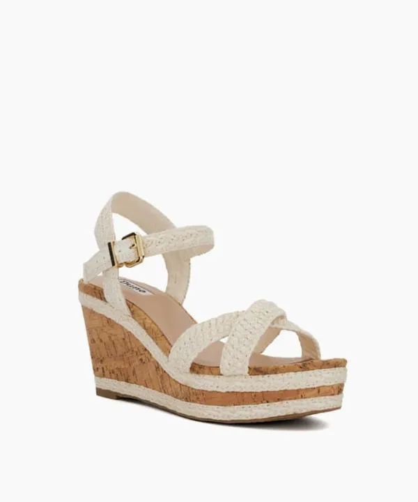 Dune London Heeled Sandals Kelisa White BraidedCrossStrap CorkWedge Sandals Dune London White 8211 Women Dune London Heeled Sandals Kelisa White BraidedCrossStrap CorkWedge Sandals Dune London White 8211 Women