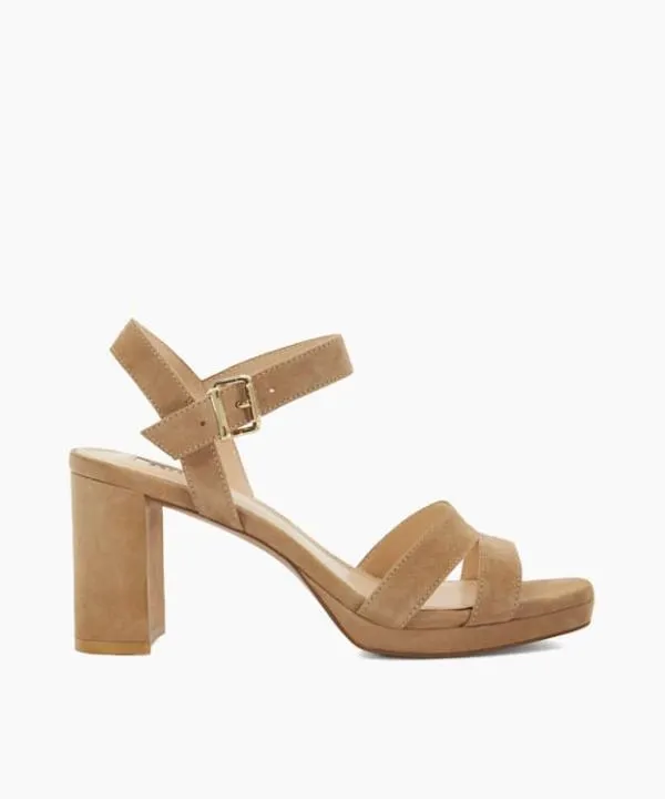 Dune London Heeled Sandals Manifesting Caramel Block Heel Sandals Dune London Brown 8211 Women