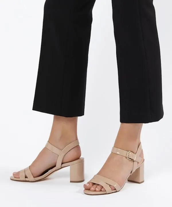 Dune London Heeled Sandals Merisa Nude WideFit BlockHeel Sandals Dune London Neutral 8211 Women