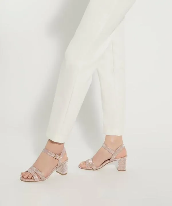 Dune London Heeled Sandals Merisa Rose Gold Metallic Block Heeled Sandals Dune London Metallic Fabric 8211 Women Dune London Heeled Sandals Merisa Rose Gold Metallic Block Heeled Sandals Dune London Metallic Fabric 8211 Women