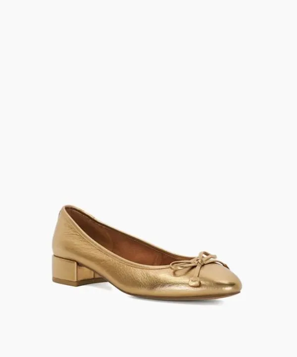 Dune London Heels Admirably Gold Low Block Heel Ballet Flats Dune London Metallic 8211 Women Dune London Heels Admirably Gold Low Block Heel Ballet Flats Dune London Metallic 8211 Women
