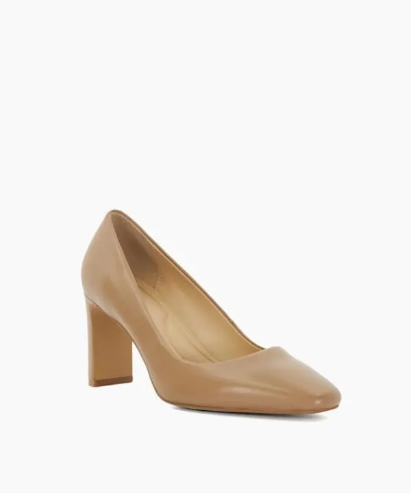 Dune London Heels Arriving Cappuccino High Block Heel Court Shoes Dune London Brown 8211 Women