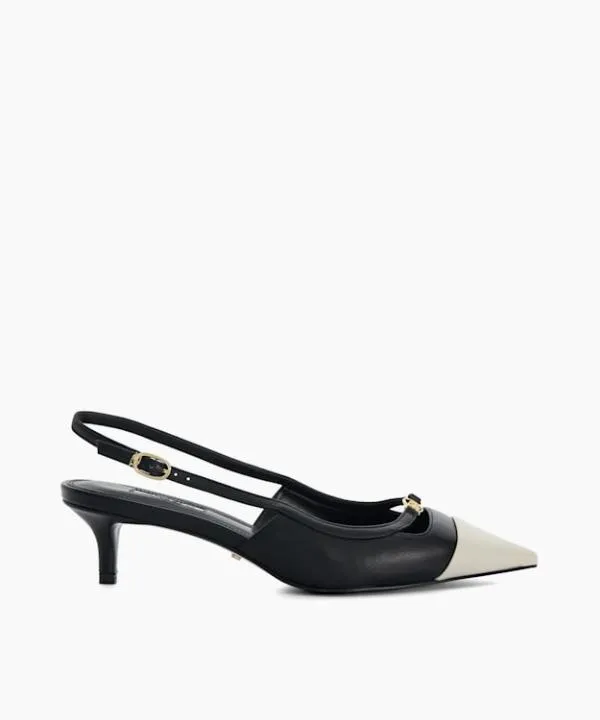 Dune London Heels Capsule Black Contrast Toe Slingback Kitten Heel Sandals Dune London Black 8211 Women Dune London Heels Capsule Black Contrast Toe Slingback Kitten Heel Sandals Dune London Black 8211 Women