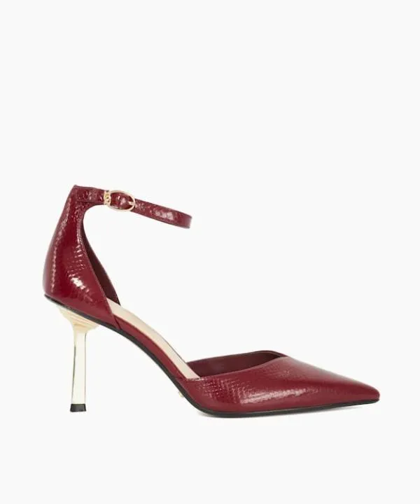 Dune London Heels Colly Burgundy Ankle Strap Emerald Heel Court Shoes Dune London Red 8211 Women Dune London Heels Colly Burgundy Ankle Strap Emerald Heel Court Shoes Dune London Red 8211 Women