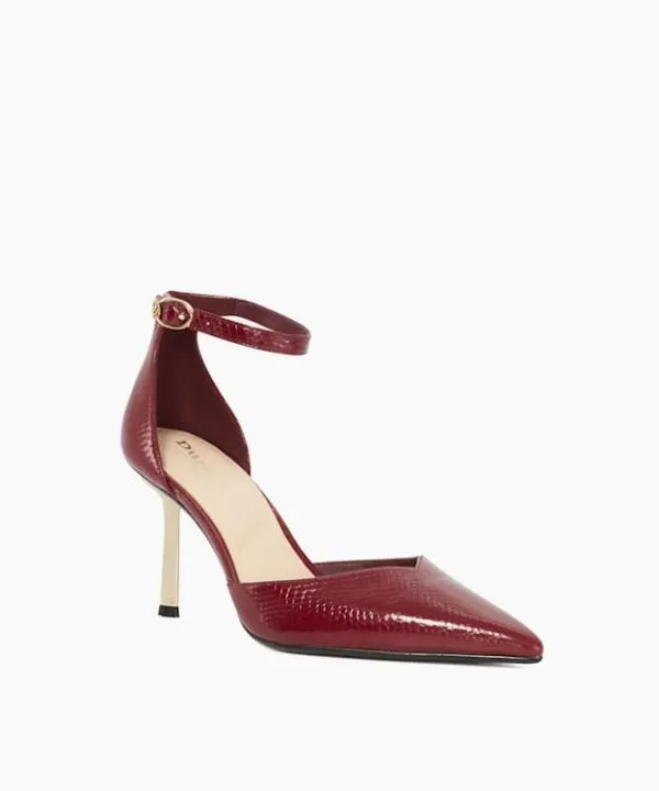 Dune London Heels Colly Burgundy Ankle Strap Emerald Heel Court Shoes Dune London Red 8211 Women Dune London Heels Colly Burgundy Ankle Strap Emerald Heel Court Shoes Dune London Red 8211 Women