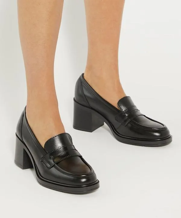 Dune London Heels Grateful Black Block Heel Penny Loafers Dune London Black 8211 Women Dune London Heels Grateful Black Block Heel Penny Loafers Dune London Black 8211 Women